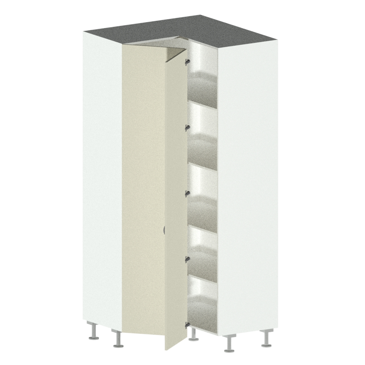 Corner sales broom cabinet